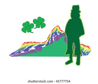 abstract illustration st patricks day icons