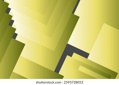Abstract illustration with stacked box elements in yellow and black tones.