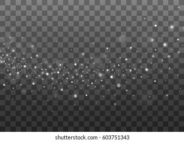 Abstract illustration of starlight. Isolated on transparent background. Vector illustration, eps 10.