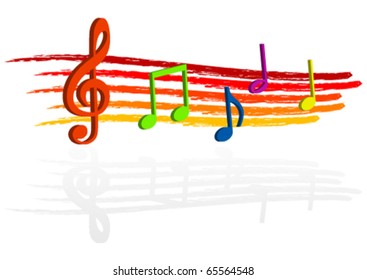 Abstract illustration of a stave