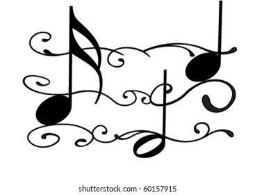 Abstract Illustration of a stave on white background