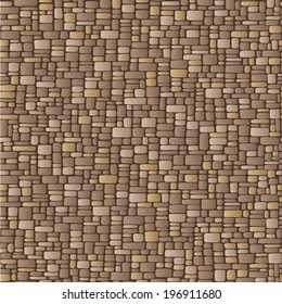 Abstract illustration of a stone wall, beige and brown