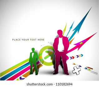 abstract illustration with stylish guy.