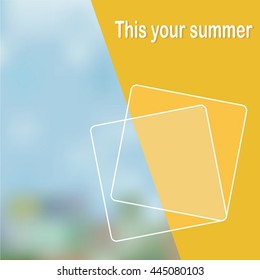 Abstract illustration with a summer background.