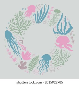 Abstract illustration of summer time concept. Flat vector illustration