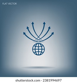 Abstract illustration with swirl arrow globe ,vector illustration