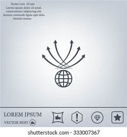 Abstract illustration with swirl arrow globe ,vector illustration