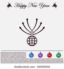 Abstract illustration with swirl arrow globe ,vector illustration
