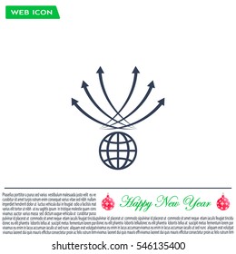 Abstract illustration with swirl arrow globe ,vector illustration