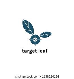 ABSTRACT ILLUSTRATION TARGET LEAF LOGO ICON DESIGN VECTOR