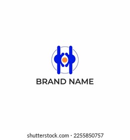 ABSTRAKTE ILLUSTRATION TECH LOGO SYMBOL MODERN EINFACHER DESIGN VEKTOR