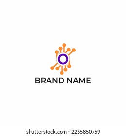 ABSTRACT ILLUSTRATION TECH LOGO ICON MODERN SIMPLE DESIGN VECTOR