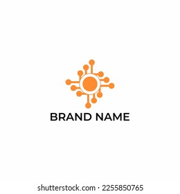 ABSTRAKTE ILLUSTRATION TECH LOGO SYMBOL MODERN EINFACHER DESIGN VEKTOR
