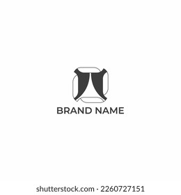 ABSTRACT ILLUSTRATION TECH LOGO ICON MODERN SIMPLE DESIGN VECTOR