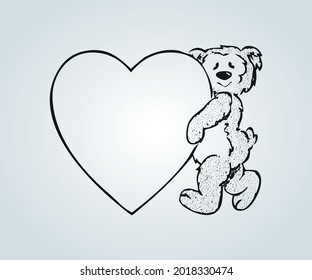 abstract illustration of a teddy bear for children illustration