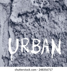Abstract illustration with texture and text 'urban'.