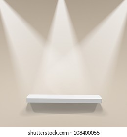 Abstract illustration of three spotlights