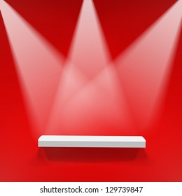 Abstract illustration of three spotlights