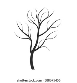 Abstract illustration - tree silhouette without leaves
