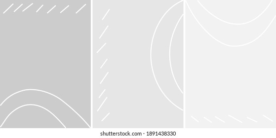 Abstract illustration in trendy gray and white shades for web screensavers, vector format A 4. Modern banner in black and white combinations for packaging template or postcard.