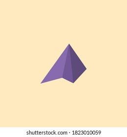 ABSTRACT ILLUSTRATION TRIANGLE PYRAMID LOGO DESIGN VECTOR WITH FLAT COLOR
