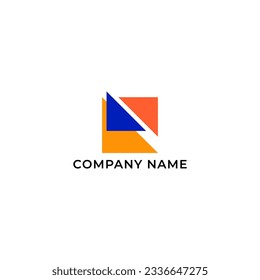 ABSTRACT ILLUSTRATION TRIANGLE SIMPLE MINIMALIST TECH LOGO ICON MODERN SIMPLE TEMPLATE DESIGN VECTOR
