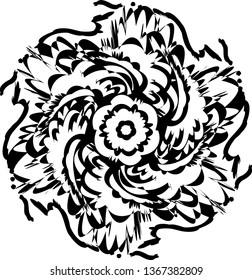 Abstract illustration. Twisted design element.