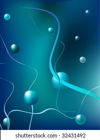 Abstract illustration of underwater world. Vector.