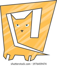 An abstract illustration of unique cat 