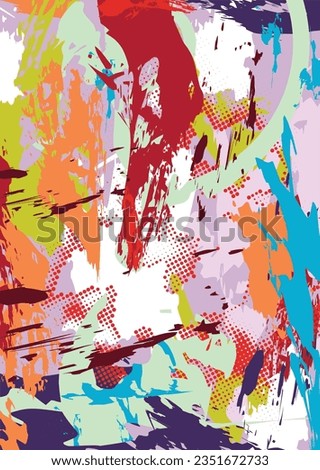 abstract illustration with unique and interesting geometric shapes. The image uses bright and bold colors to create an energetic and dynamic feel 