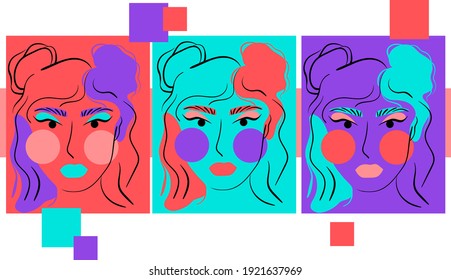Ilustración abstracta vector ilustración brillante y simple, de tendencia.