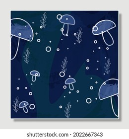 Abstract illustration vector EPS 10 print hand draw brush geometry shape contemporary mid century modern art design style