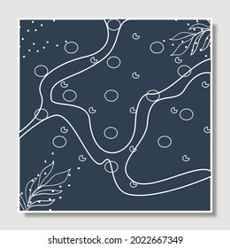 Abstract illustration vector EPS 10 print hand draw brush geometry shape contemporary mid century modern art design style