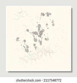 Abstract illustration vector Eps 10 painted splash brush minimal aesthetics art wall decor hand drawn modern art design