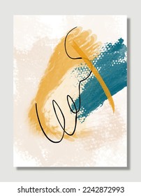 Abstract illustration vector hand drawn modern art design