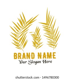 Abstract illustration. Vector logo a bamboo leaf