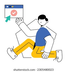Abstract illustration of website verification