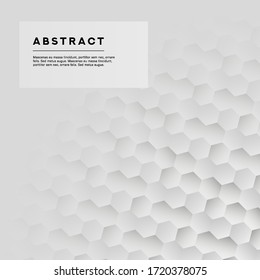 Abstract illustration. White background. Hexagons pattern.