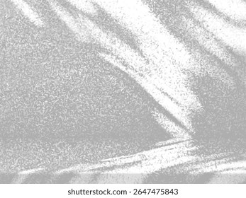 Abstrakte Illustration Weißer Tisch mit Baumschatten im Garten auf Beton Wandtextur Hintergrund, geeignet für Produktpräsentation Hintergrund, Display, und Mock-up.