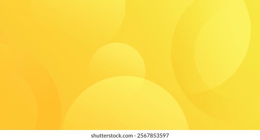 Abstract Illustration of Yellow Circles with Gradient Background Design. Vector Illustrtion