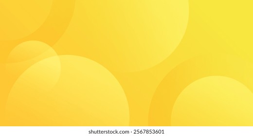 Abstract Illustration of Yellow Circles with Gradient Background Design