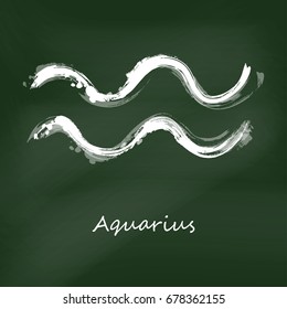 Abstract illustration of the zodiac sign Aquarius. Zodiac icon. Astrology.