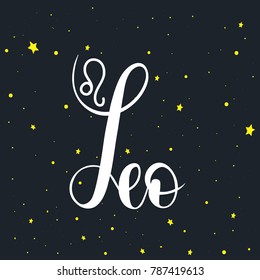 Abstract illustration of the zodiac sign Leo. Zodiac icon. Astrology. Vector illustration.