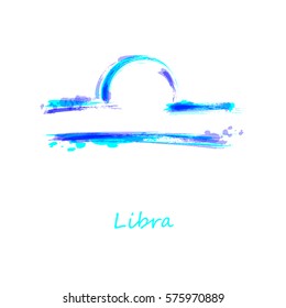 Abstract illustration of the zodiac sign Libra. Zodiac icon. Astrology.