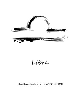 Abstract illustration of the zodiac sign Libra. Zodiac icon. Astrology.