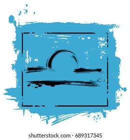 Abstract illustration of the zodiac sign Libra. Zodiac icon. Astrology.