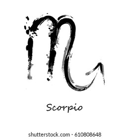 Abstract illustration of the zodiac sign Scorpio. Zodiac icon. Astrology.