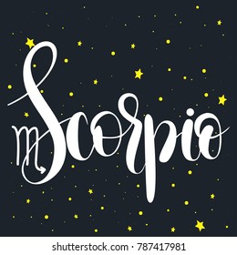 Abstract illustration of the zodiac sign Scorpio . Zodiac icon. Astrology. Vector illustration.