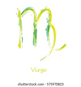 Abstract illustration of the zodiac sign Virgo. Zodiac icon. Astrology.