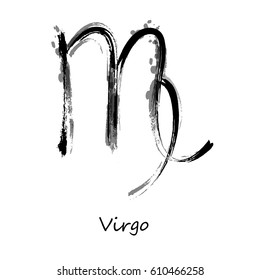 Abstract illustration of the zodiac sign Virgo. Zodiac icon. Astrology.